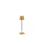Zafferano - Lampe de table led Poldina Pro Micro Glossy Gold, rechargeable et dimmable