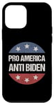 Coque pour iPhone 12 mini Pro-America Anti-Biden 2024 Drapeau Américain USA