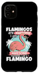 Coque pour iPhone 11 Flamingos are Awesome I Am Awesome Funny Pink Flamingoes