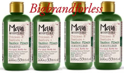 4 X Maui Moisture Bamboo Fibers Shampoo & Conditioner 100 ml Each