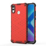 LLLi Mobile Accessories for HUAWEI Shockproof Honeycomb PC + TPU Case for Huawei Honor 8X(Black) (Color : Red)
