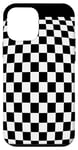 iPhone 12 mini Black and White Checkered Checker Checkerboard Cute Case
