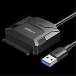 Ugreen USB-A til SATA adapterkabel til 2,5" / 3,5" drev - Sort