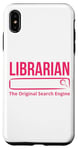Coque pour iPhone XS Max Librarian Le moteur de recherche original Funny Bookworm Library