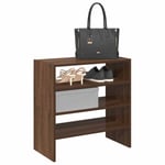 Skohyllor 2 st stapelbara brun ek 60x30x30,5 cm