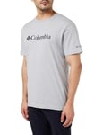 Columbia Men's CSC Basic Logo Short Sleeve Short Sleeve Shirt, Columbia Grey Heather, Size M