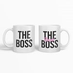 Valentines Day Mug Sets Boss Real Boss Mug Set Novelty Gift Mugs for Couples Banter His and Hers Wedding Gifts Coffee Cup Gifts MBH583-4