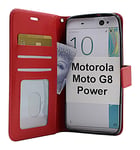 Crazy Horse Wallet Motorola Moto G8 Power (Röd)