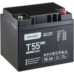 Traction T55 Batterie Décharge Lente Pro 12V 55Ah agm au Plomb - Accurat