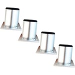 4 Justerbara Ben 5cm Höjd Tjock Kabinettben Bordben Möbelben, Aluminiumlegering Möbelben, Höjdjusterbar 0-15mm Levereras Med Rostfritt