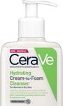 Cerave Hydrating Cream - to - Foam Cleanser for Normal to Dry Skin with Amino Ac