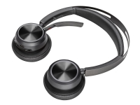 Poly Voyager Focus 2 - Headset - på örat - Bluetooth - trådlös, kabelansluten - aktiv brusradering - USB-C via Bluetooth-adapter - svart - Certifierad för Microsoft-teams