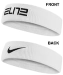 Nike Elite Headband Dri-Fit White Basketball Sweatband Mens 100% Genuine