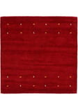 CarpetFine Tapis de Laine Gabbeh Uni carré Rouge 200x200 cm | Tapis Moderne pour Le Salon et la Chambre à Coucher