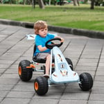 Child's Pedal Go Kart Manual Car w/ Brake Gears Steering Wheel Seat Vehicle Blue