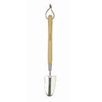 Kent & Stowe petite pelle à long manche – Pelle de jardinage en acier inox pour parterres, mini-pelle avec poignée en frêne, longueur : 60 cm