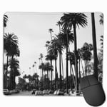 Los Angeles Black and White Non-Slip Rubber Mouse Mat Mouse Pad for Desktops, Computer, PC and Laptops 9.8 X 11.8 inch