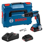 Bosch Professional 18V System Visseuse Plaquiste Sans-fil GTB 18V-45 (avec 2 Batteries ProCORE18V 4.0Ah, Chargeur GAL 18V-40, Dans L-BOXX 136), Blue