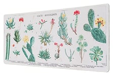 Grupo Erik - Tapis de Souris XXL Botanical Cacti - Tapis de Bureau 80 x 35 cm | Sous Main Bureau, Tapis de Souris Gamer, Tapis de Bureau Gaming, Déco Bureau