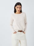 Weekend MaxMara Striped Cotton Long Sleeve T-Shirt, Cream/Beige