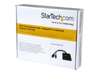 StarTech.com 2-Port Multi Monitor Adapter, Mini DisplayPort 1.2 to DisplayPort MST Hub, Dual 4K 30Hz, Windows Extended Desktop (MSTMDP122DP) - Videosplitter - 2 x DisplayPort - stasjonær