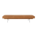 Outline Daybed / Polished Aluminium Base Refine Leather Cognac