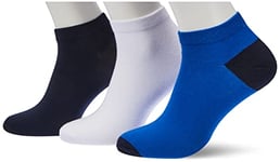 JACK&JONES Men's JACOX Solid Short Socks 5 Pack, Navy Blazer/Pack:Bright White-Skydiver-Port Royale-Navy Blazer, One Size