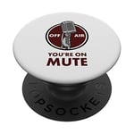 Microphone vintage You're On Mute PopSockets PopGrip Interchangeable