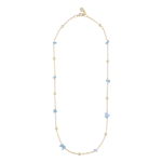 Snö Of Sweden Capri Chain Necklace Gold/Light Blue 45cm