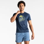 Dare 2b Lightweight Mens Navy Blue Graphic Print Tech T-Shirt, Size: M