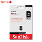 SanDisk 16GB 32GB 64GB Ultra Fit USB 3.1 Flash Drive Speed Up To 130MB/s CZ430
