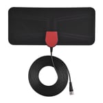 TV Aerial, Indoor Ultra-Thin Amplified Digital TV Aerial HDTV Antenna, Freeview Indoor HDTV Aerial with 8 Feet High Performance Coax Cable