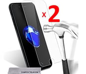 CAMPUS TELECOM 2 Films vitre Verre Trempé INCASSABLE Compatible pour Apple iPhone 8/7 / 6 / 6S (4.7 Pouces)