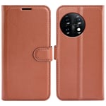 OnePlus 11 5G - Læder cover / pung - Brun