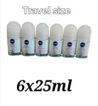 Nivea Roll On Deo 25ml Pearl & Beauty 6x25ml Pack.Travel Size