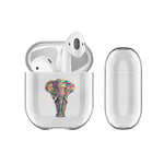 Head Case Designs Officially Licensed P.D. Moreno Elephant Animals Clear Hard Crystal Cover Compatible With Apple AirPods Charging Case
