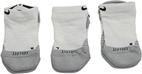 NIKE U Nk Evry Max Cush NS 3PR Socks - White/Wolf Grey/(Black), Small