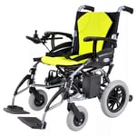 FTFTO Home Accessories Elderly Disabled Wheelchair Lightweight Folding Electric Seat Belt + Antitilt Wheel 360 deg Smart Joystick Safe and Comfortable Electric