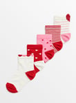 Tu Valentines Day Socks 5 Pack 4-5.5 Multi Coloured female