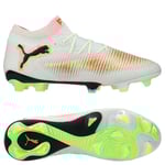 PUMA Future 8 Ultimate FG Launch Edition - PUMA White/PUMA Svart/Gul/Grön - Gräs (FG), storlek 40