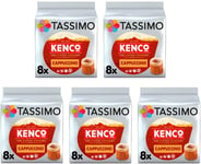 Tassimo Kenco Cappuccino Coffee Pods x8 (Pack of 5, Total 40 Drinks)