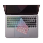 Philbert MacBook (A1534 / A1708) Keyboard Cover m. Dansk Tastatur - Transparent / Rainbow