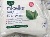 Spa Micellar Water Facial Wipes 25's (Pack of 3)