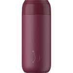 Chillys Coffee Cup 500ml C500S2PLUM - Reusable Stainless Steel - Plum Red