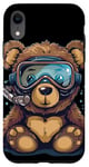Coque pour iPhone XR Joli ours en peluche de plongée pour garçons et filles