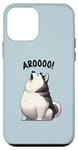 Coque pour iPhone 12 mini Husky de Sibérie Arooo Hurlant Chiot Amoureux Husky Husky Maman