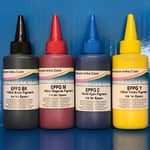 4X100ml PIGMENT INK REFILL BOTTLES EPSON ECOTANK L355 L555 ET-2550 NON OEM