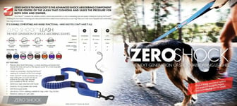 Ezy-dog Zero Shock Lead. Comfort For Dog And Owner A Choice Of Colours And Sizes
