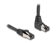 Delock - Patchkabel - Rj-45 (Hankontakt) Vinklad Till Rj-45 (Hankontakt) Rak - 0,5 M - 6,2 Mm - S/Ftp - Cat 8.1 - Halogenfri, Upp Till 40 Gbps Dataöverföringshastighet, Kinkfri, Gjuten - Svart