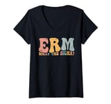Womens Groovy Erm what the sigma? Erm what the sigma V-Neck T-Shirt
